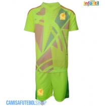 Camisa de time de futebol México Goleiro Replicas 2º Equipamento Infantil Copa America 2024 Manga Curta (+ Calças curtas)